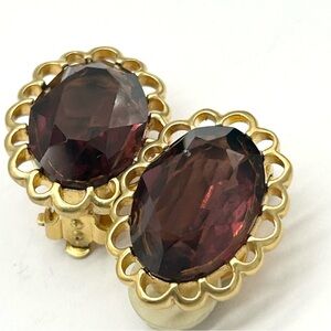 Swarovski Burgundy Crystal Earrings